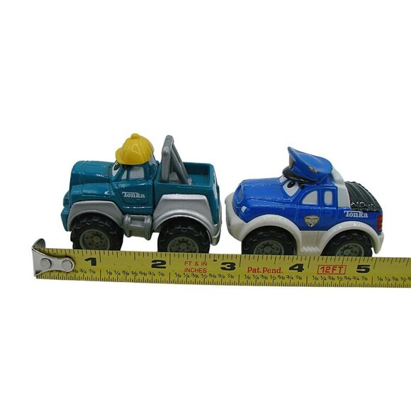 Set 2 Tonka Maisto Lil Chuck and Police Car Chuck and Friends Blue 2000 Diecast - Picture 9 of 12